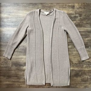 Loft Pocket Open Tan Cardigan